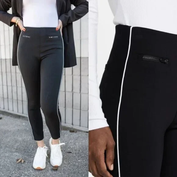 Ankle Piped Skinny Pants - Picture 3 of 11